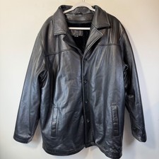 Vtg Leather Brand Black %100