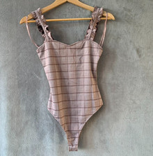 Honey Punch Womens Pink Tartan