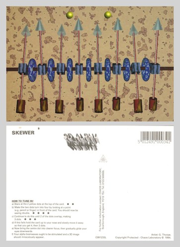 Postcard stereogram magic - postcard, 3d