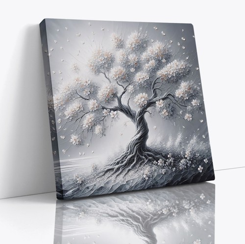Grey white tree - grey, in