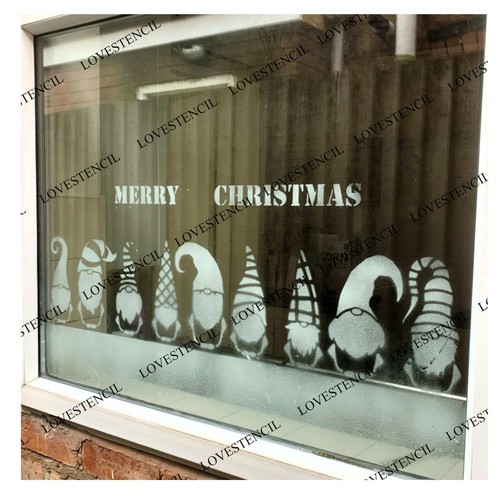 Christmas window stencils - window,