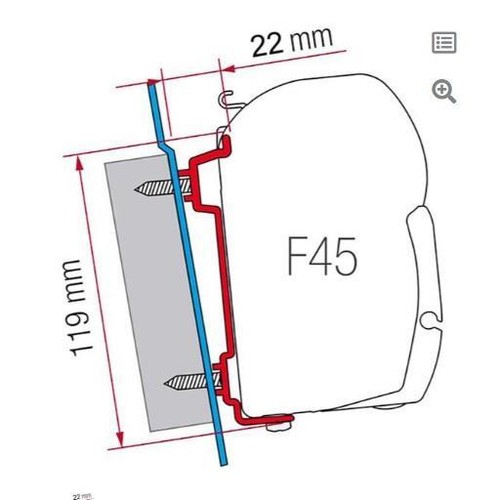 Fiamma awning brackets transit - awning,