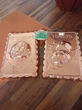Vintage Smythe & Cooke Copper Moulds With Original Tag Artichoke Tomato Hanging