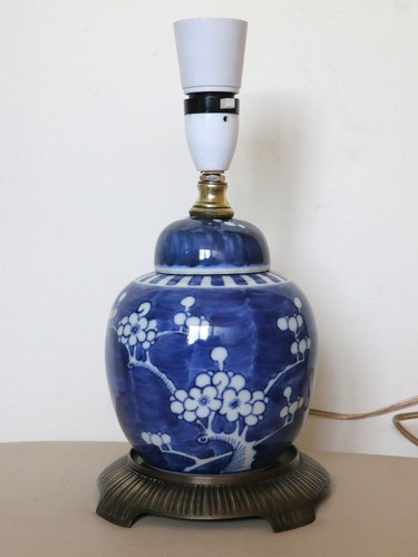 Table lamp blue white - table, &