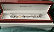 HOT DIAMONDS SILVER PEBBLE BRACELET IN ORIGINAL BOX