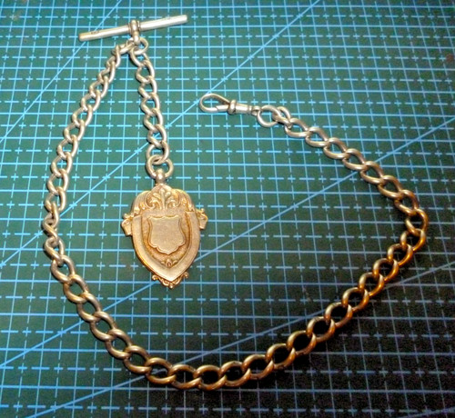 Antique silver albert watch - antique,