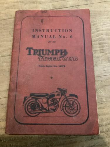 Triumph tiger cub instruction - tiger, cub,