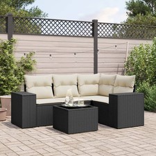 Garden Sofa Set Black