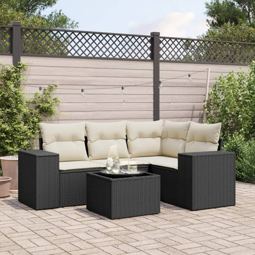 Garden sofa set - sofa, black