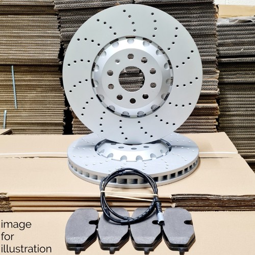 Front brake discs drilled - brake,