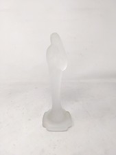 Vintage Frosted Glass Madonna Praying Religous Figurine - 9 inch Tall