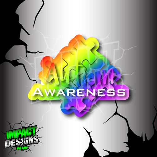 Autism awareness drop shadow - autism,