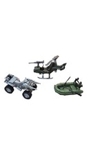 Soldier Force Army Vehicles Bundle Quad Helicopter Boat Military Toy Set
