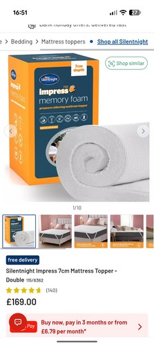 Silentnight impress memory - silentnight,