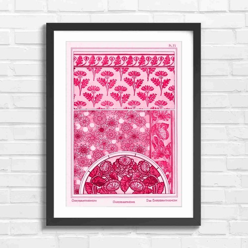 Chrysanthemum art nouveau - chrysanthemum,