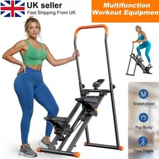 Vertical Climber Stair Stepper Machine with LCD Monitor For Home Gym Exercise