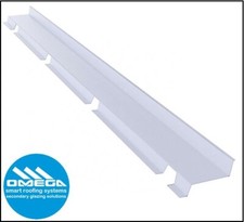 EZ Glaze Wall  White Flashing Connector for  glass clear Polycarbonate  Panels