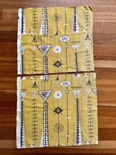 2 x 50s vintage Heals midcentury fabric textile David Parsons Kite Strings