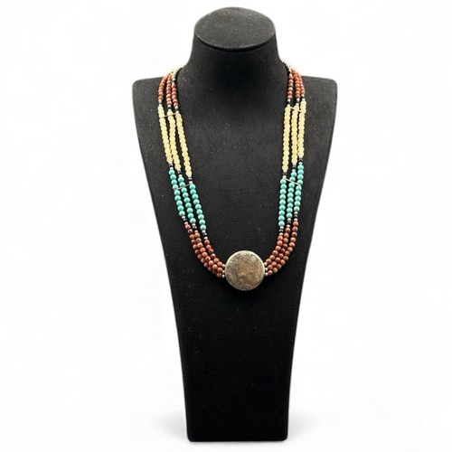 Multi gem necklace - multi, british