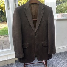 Brown Brush Soft Suede look  Mens Milan Collection Blazer Jacket Size 42R