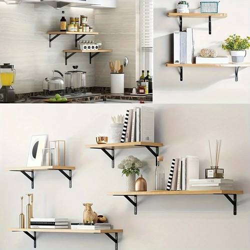 2pcs wooden floating shelves - floating,