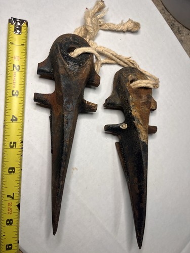 Pair vintage cast - pair, iron