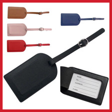 Luggage Tags Suitcase Baggage Label Leather ID Card Name Address Travel Holiday