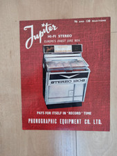 Jupiter 96 & 120 S Vinyl Jukebox Sales Brochure / Flyer / Pamphlet