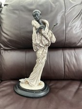 Rare Vintage  Figurine Belcari 1990 Lady Art Deco Style, Resin Italian