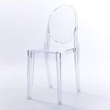 Niches Transparent Clear Office Dining Chair Ghost Plastic Victoria Dressing new