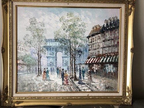 Framed painting paris - framed,