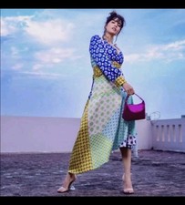 Zara Green & Yellow Patterned