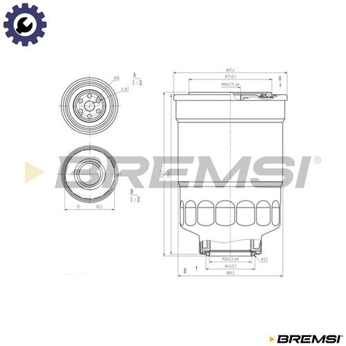 Fuel filter fe0799 for lti - fe0799,