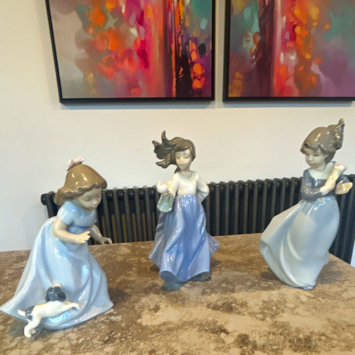 Nao girl figurines - of, 3