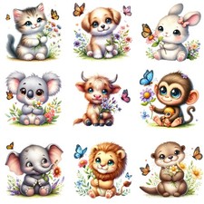 15cm Kids Flower Animal Cat