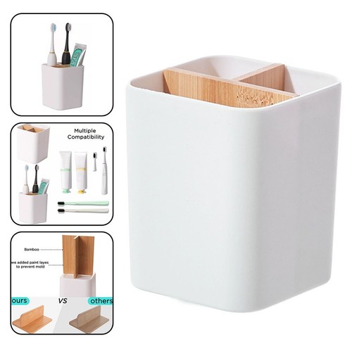 Storage box wooden toothbrush - wooden,