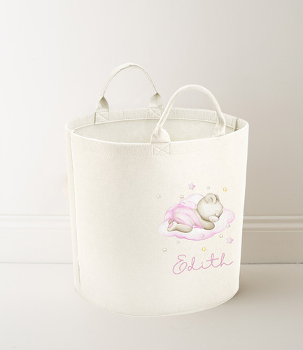 Personalised pink teddy toy - personalised,