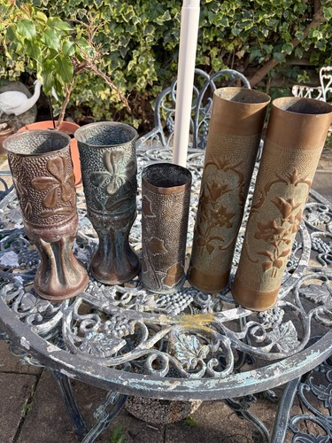 Ww1 trench art shell cases - ww1,