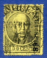 MEXICO - #55- 50ctv THIN FIG