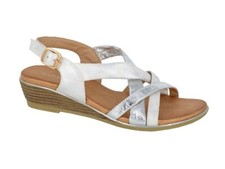 Cipriata L469FS QUARTA Silver Combination Two Tone Sling Back Buckle Sandal