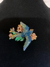 Butler & Wilson Blue Swallow Bird Brooch