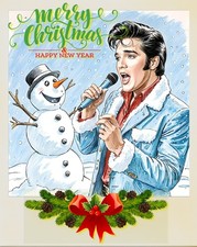 Elvis Christmas Greeting Card