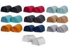 Half Panama Cotton Round Arm Caps Antimacassar 3 Sizes Furniture Protector Cover