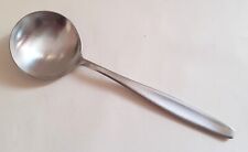 Vtg Elkington BOSTON satin stainless steel soup spoon 6¾in 17.8cm 1960 date code