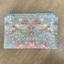 Handmade Fabric Coin Card Purse William Morris Strawberry Thief Grey