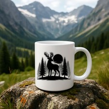 Rustic Deer Coffee Mug,Nature