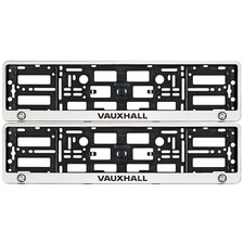 2x CHROME  NUMBER PLATE