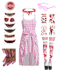8PCS Zombie Barbie Costume