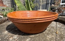 Vintage French Rustic Farmhouse Dairy Bowl/Pourer Pancheon