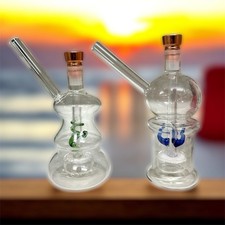 5" Mini Glass Water Pipe Bong | Handmade Portable Smoking Pipe | Small Hookah